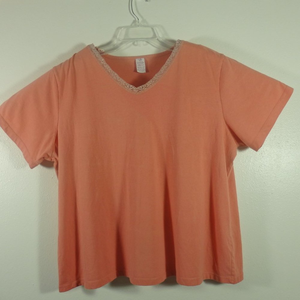 Orange Short Sleeved Pajama Top